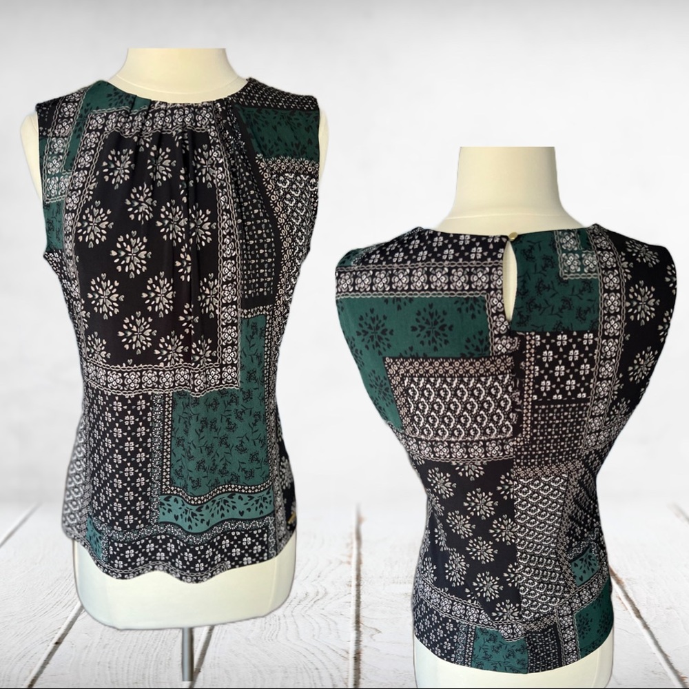 Calvin Klein NWT Patchwork Blouse